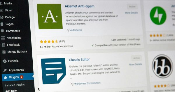 WordPress dashboard plugins